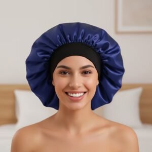 satin hair bonnet for sleeping – white